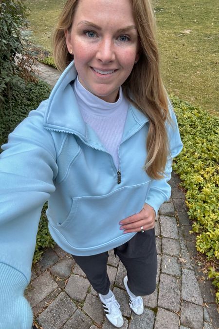 Casual work from home or weekend outfit of the day Favorite Amazon pullover (similar to the lululemon scuba) is 21% off plus has a 10% coupon to clip.

I sized up one for a looser fit




#LTKsalealert #LTKfindsunder50 #LTKSeasonal