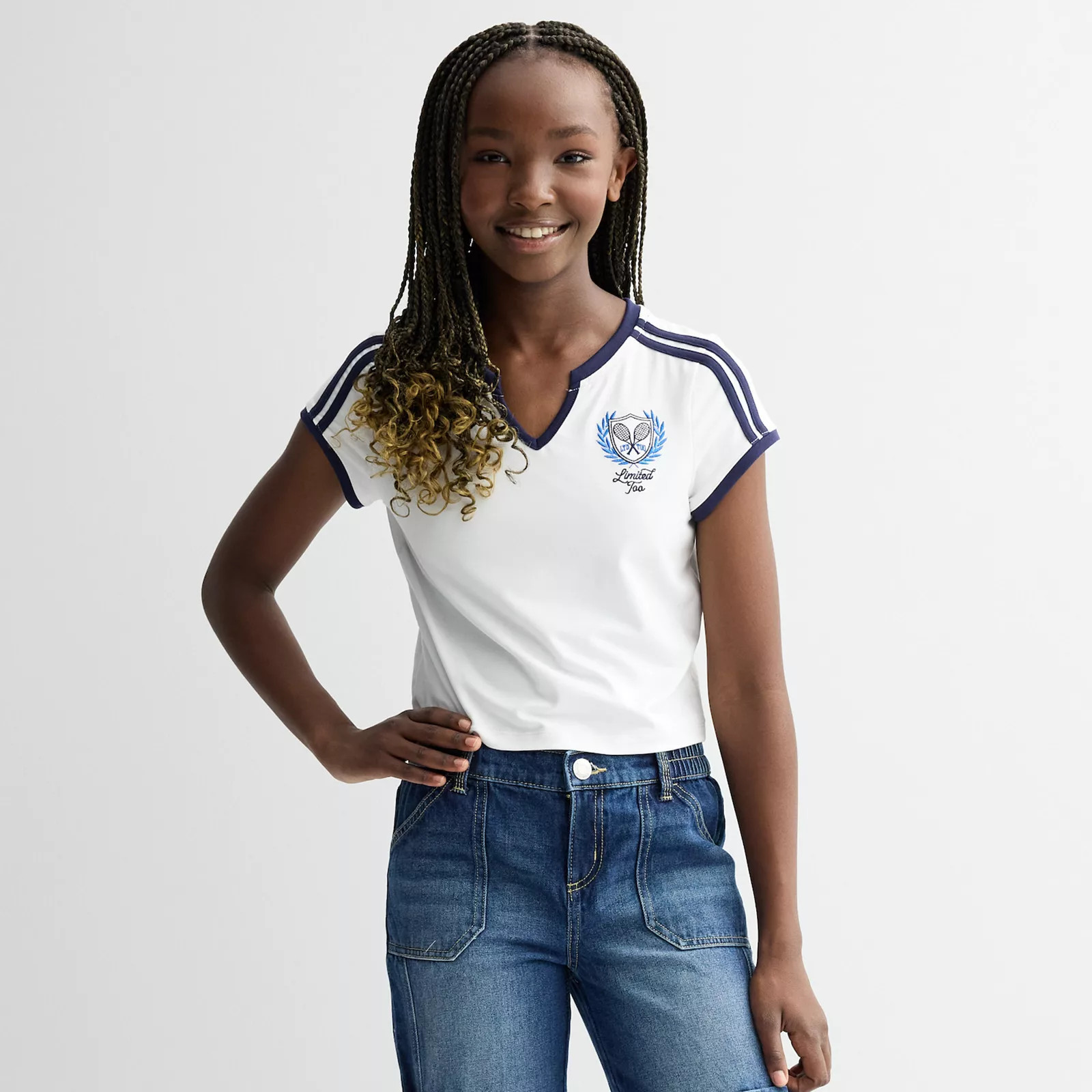 Girls 7-16 Limited Too Notch Neck Jersey Graphic Tee | Kohl's
