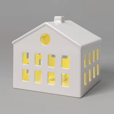 Ceramic LED Cottage House Christmas White - Threshold™ | Target
