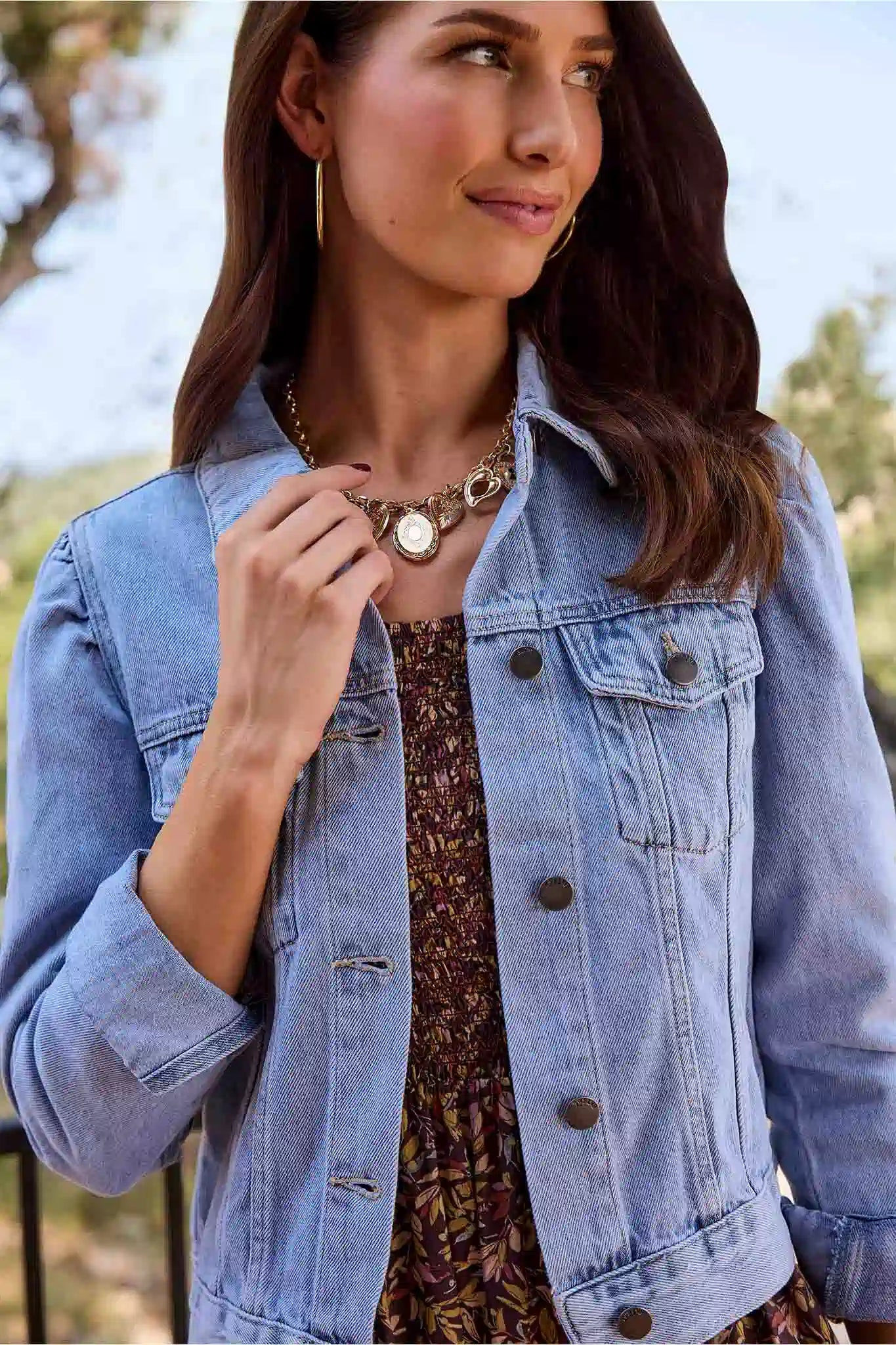 Roxanna Denim Jacket- Light Wash | Avara