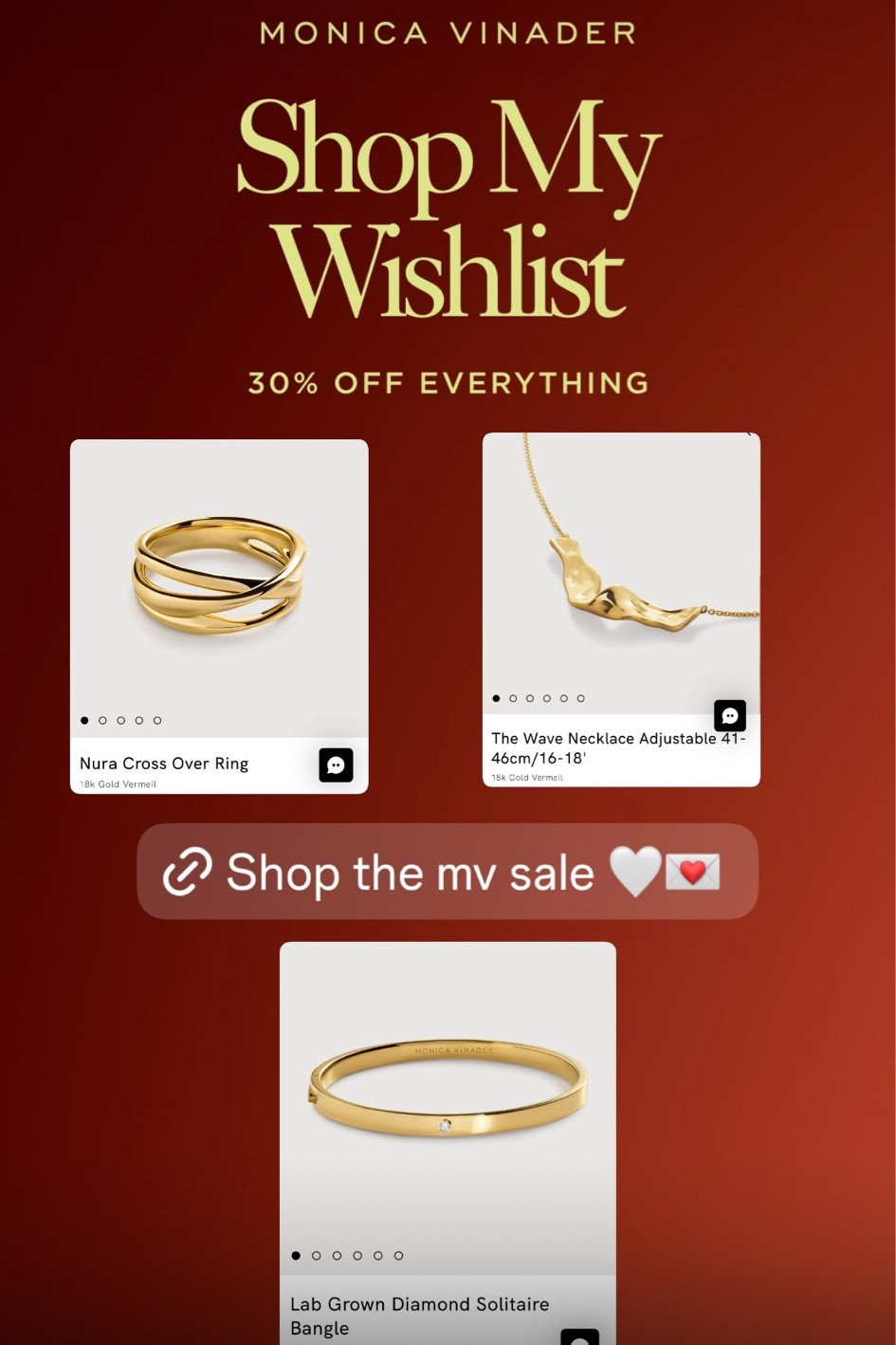 shop my christmas wishlist from the monica vinader black friday sale 🩷❄️💌

🏷️ wishlist, gift guide, gold statement jewellery, rings, bracelet, necklaces, mv insiders, christmas present

#LTKCyberWeek #LTKeurope #LTKsale