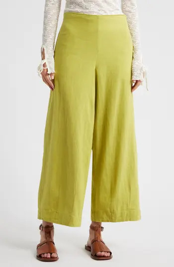 Free People Demi Wide Leg Linen Blend Pants | Nordstrom | Nordstrom