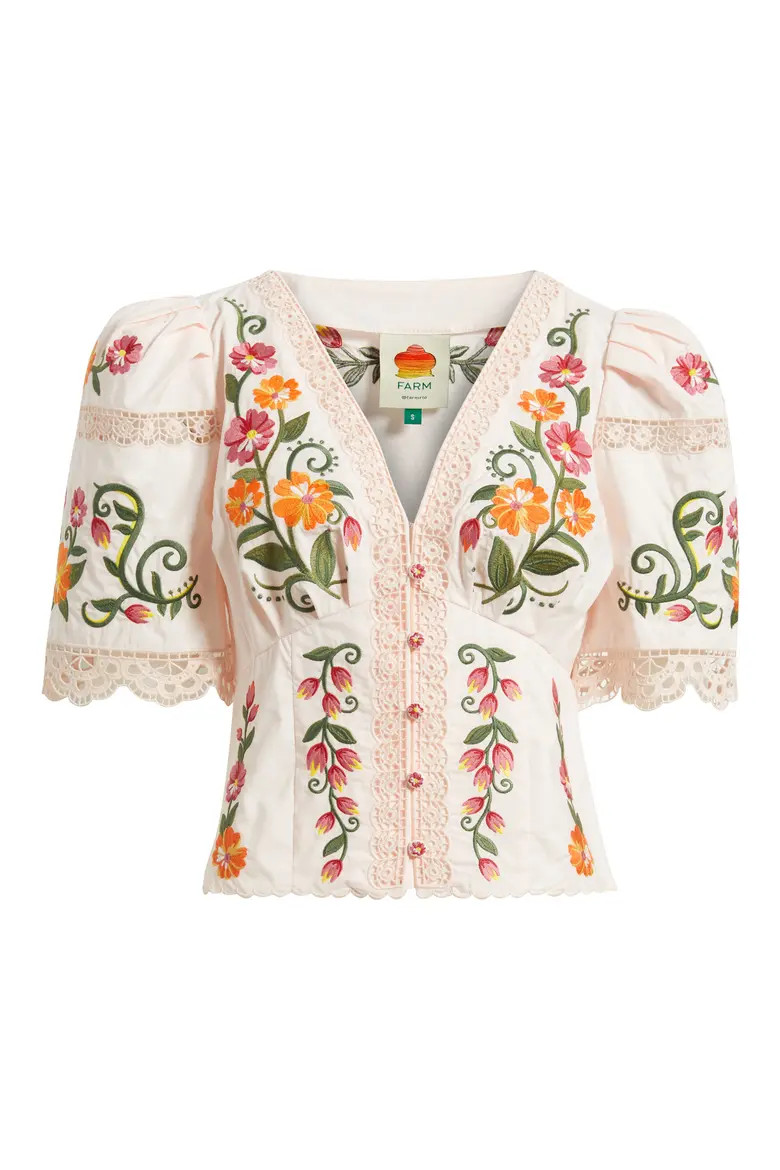 Floral Embroidered Cotton Top (Women) | Nordstrom | Nordstrom