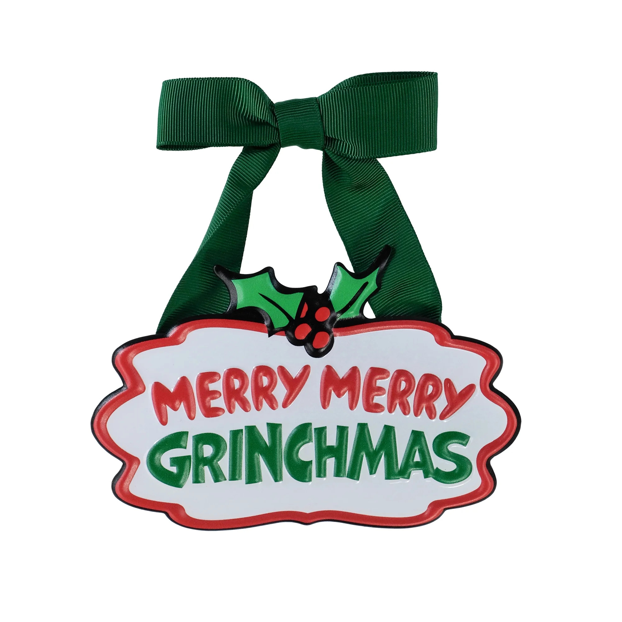 Dr. Seuss' How the Grinch Stole Christmas 'Merry Grinchmas' Metal Hanging Sign by Ruz | Walmart (US)
