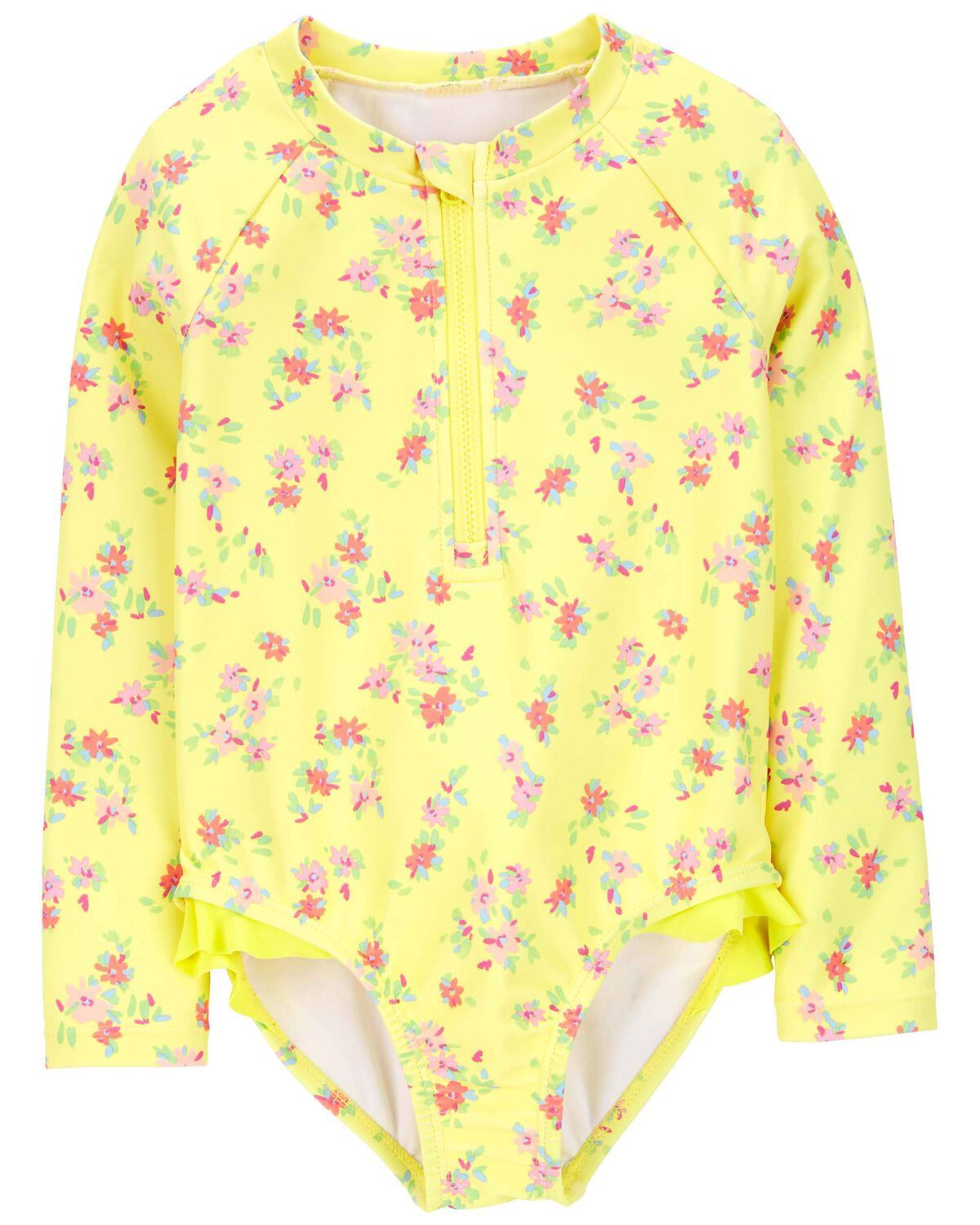 Toddler Floral Print 1-Piece Rashguard Swimsuit | Carter's