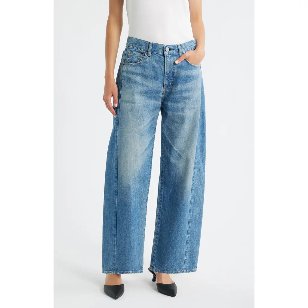 MOUSSY VINTAGE Bayard Wide Leg Jeans in Blue at Nordstrom, Size 26 | Nordstrom
