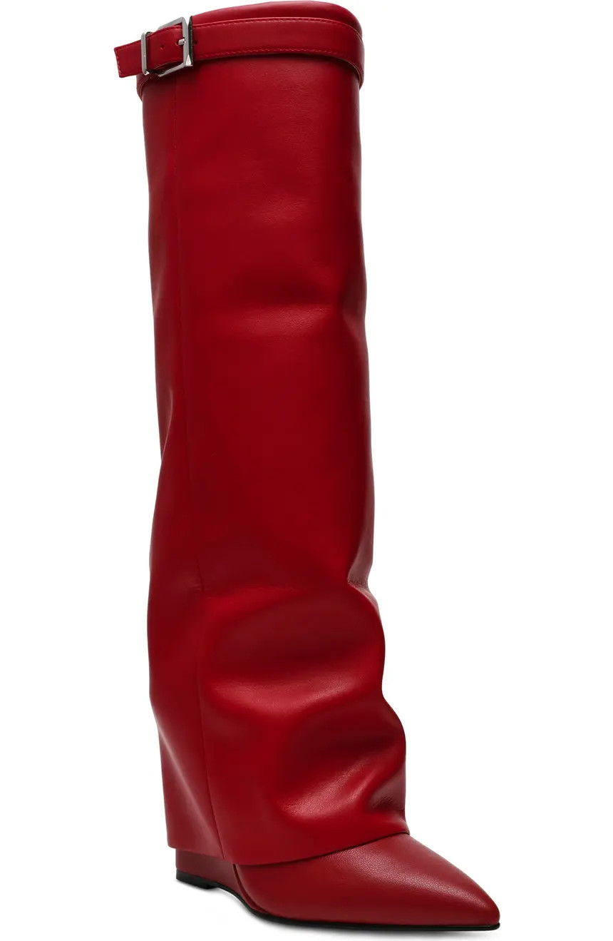 Corenne Foldover Shaft Pointed Toe Knee High Boot (Women) | Nordstrom