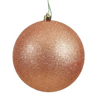 Vickerman 4 in. Rose Gold Glitter Ball Christmas Ornament | Michaels Stores