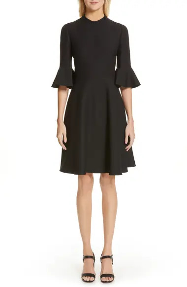 Valentino Ruffle Sleeve Crepe Dress | Nordstrom | Nordstrom