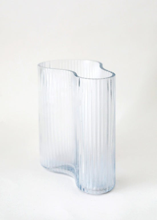 Afloral Ridged Glass Asymmetrical Vase - 8 | Afloral (US)