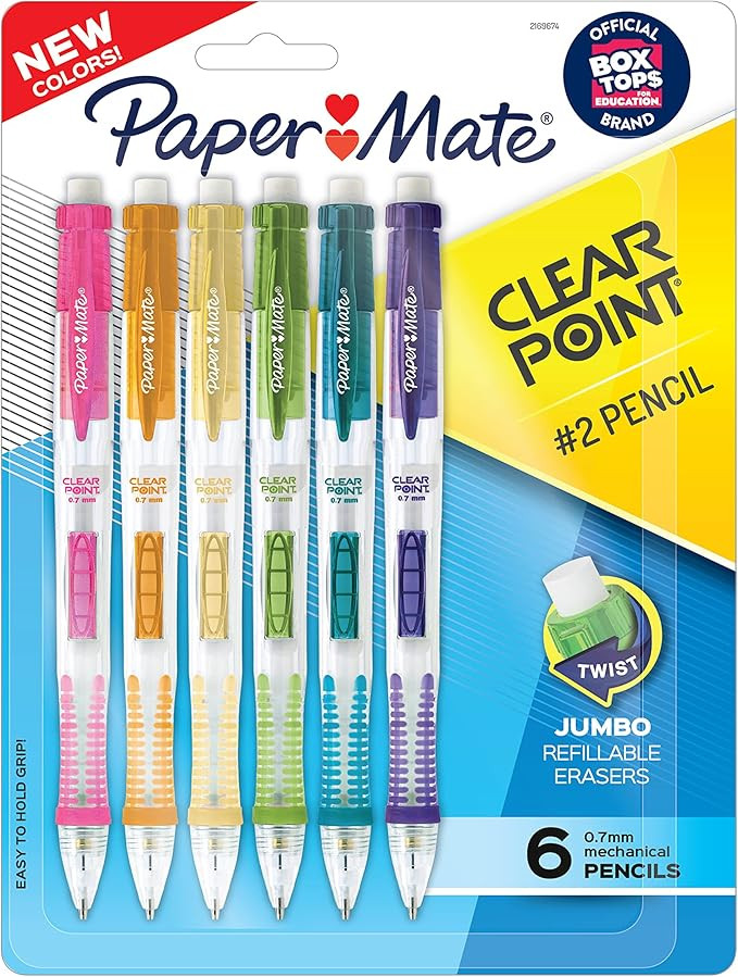 Paper Mate Clearpoint Mechanical Pencils 0.7mm, HB #2 Pencils Lead, Office Supplies, School Suppl... | Amazon (US)