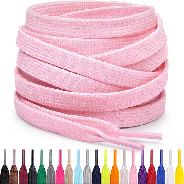 Miscly Flat Shoe Laces for Sneakers, Multiple Lengths and Colors Available | Amazon (US)