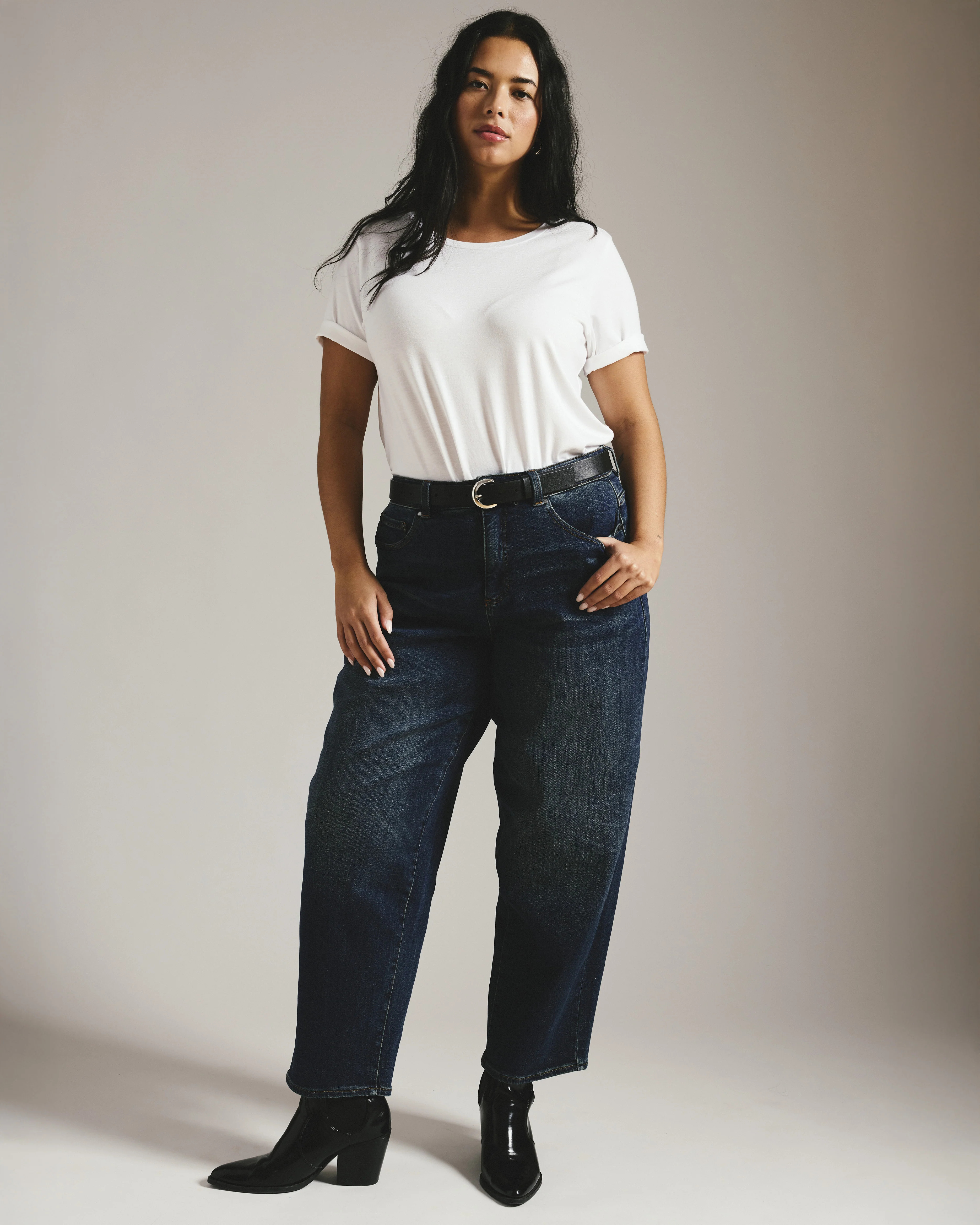 Lou High Rise Barrel Leg Jeans - Field Of Dreams Indigo | Universal Standard