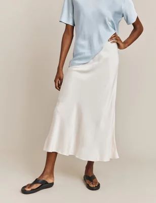 Satin Midi Slip Skirt | Marks & Spencer (UK)