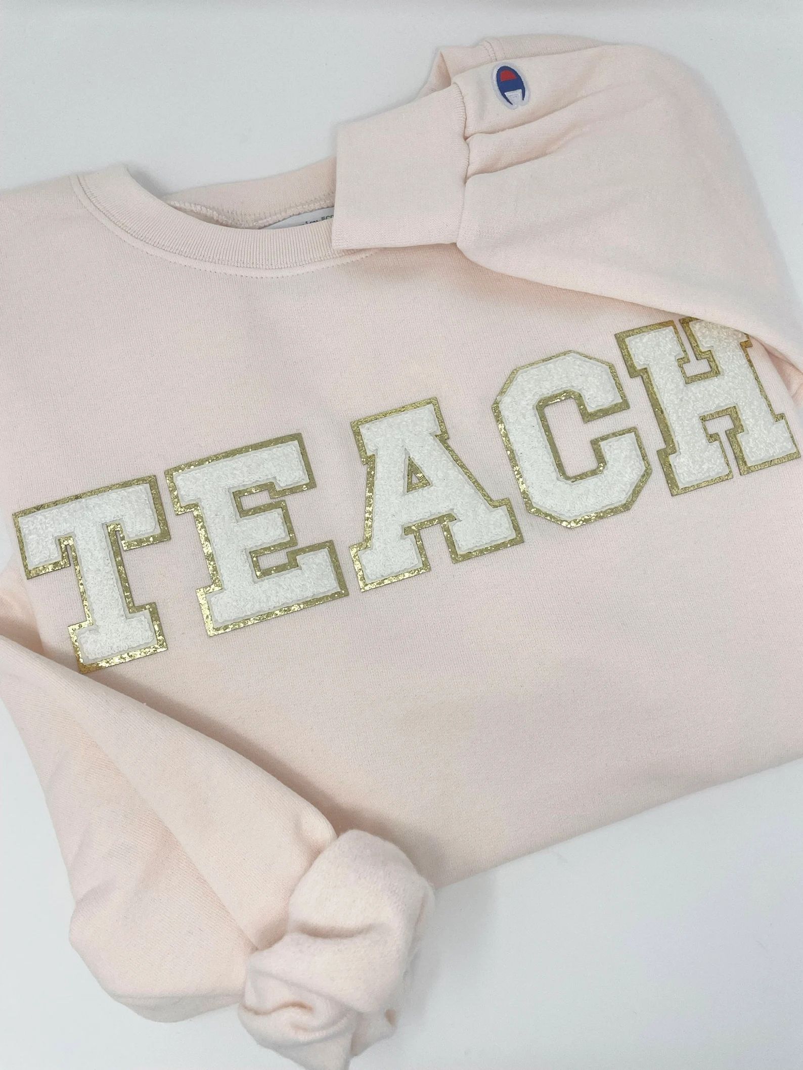 Teacher Sweatshirt Teacher Gift Letter Patch Sweatshirt - Etsy | Etsy (US)