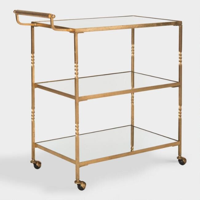 Gold Mirrored Rectangular Bar Cart
							var ensTmplname="Gold Mirrored Rectangular Bar Cart";
	... | World Market