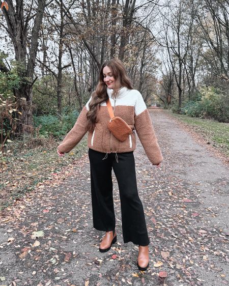 Thanksgiving outfit inspo 🫶🏻 Most comfy teddy bear 🧸 jacket, knit pants and Chelsea boots fit TTS, @AmazonFashion

#LTKSeasonal #LTKHoliday #LTKstyletip