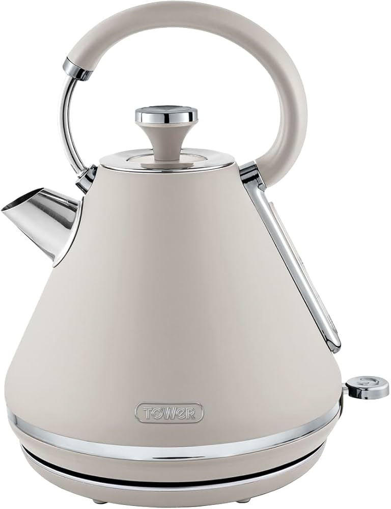 Tower T10044MSH Cavaletto Pyramid Kettle with Fast Boil, Detachable Filter, 1.7L, 3000 W, Latte a... | Amazon (UK)