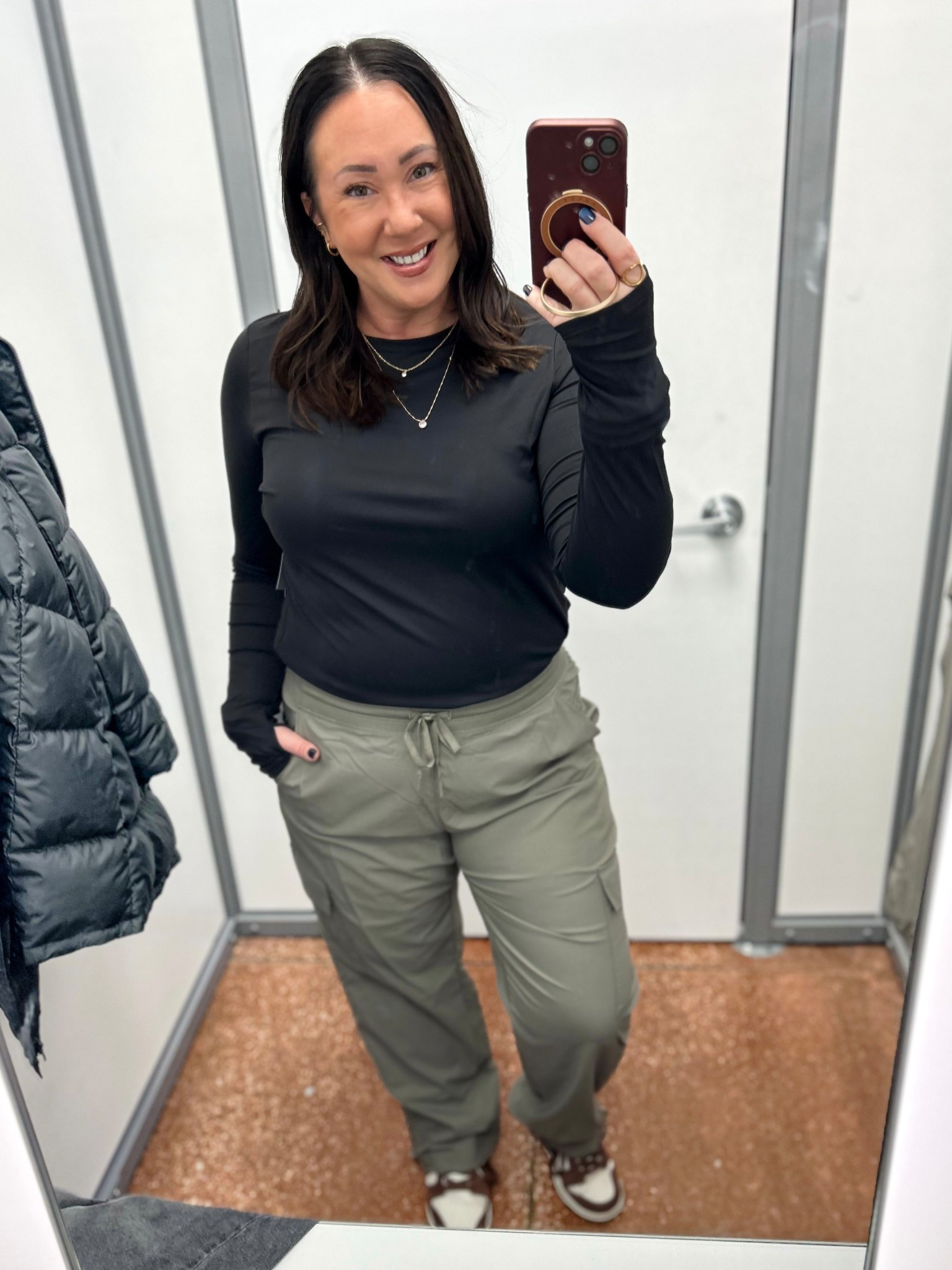 New athletic pants @walmart! You can cinch the bottoms or wear them as a straight fit. XL in mine. XXL soft athletic top. @nike sneakers run true to size  

#LTKActive #LTKMidsize #LTKOver40
