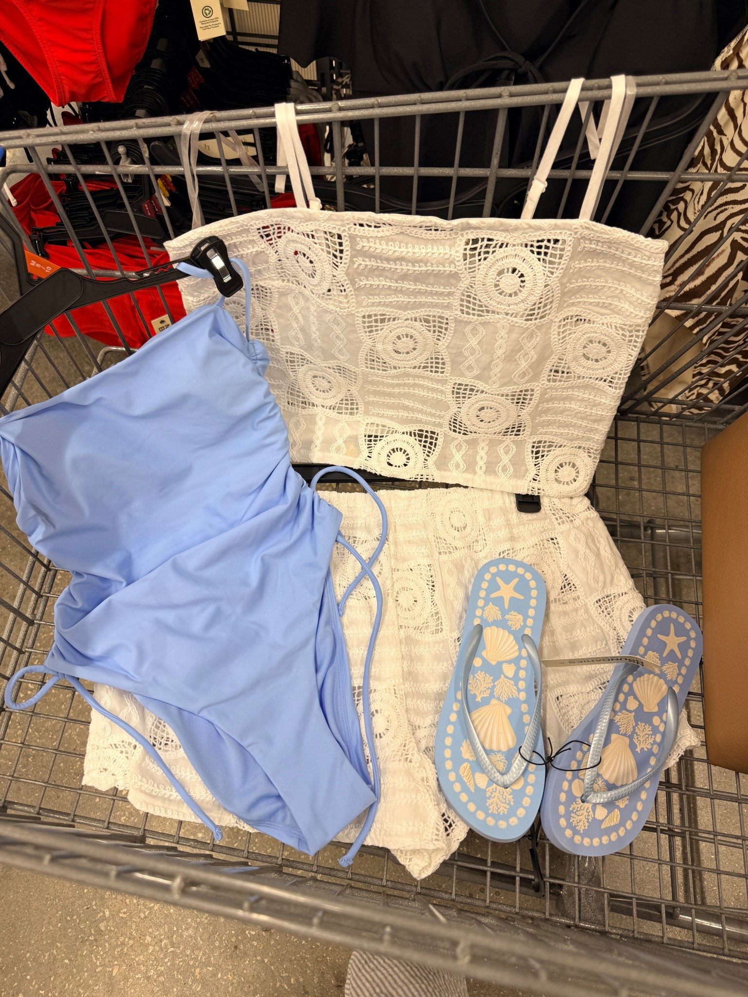 Cutest spring outfit!

Spring outfit, summer outfit, swimsuit, shell, blue and white, crochet outfit, vacation outfit, resort wear