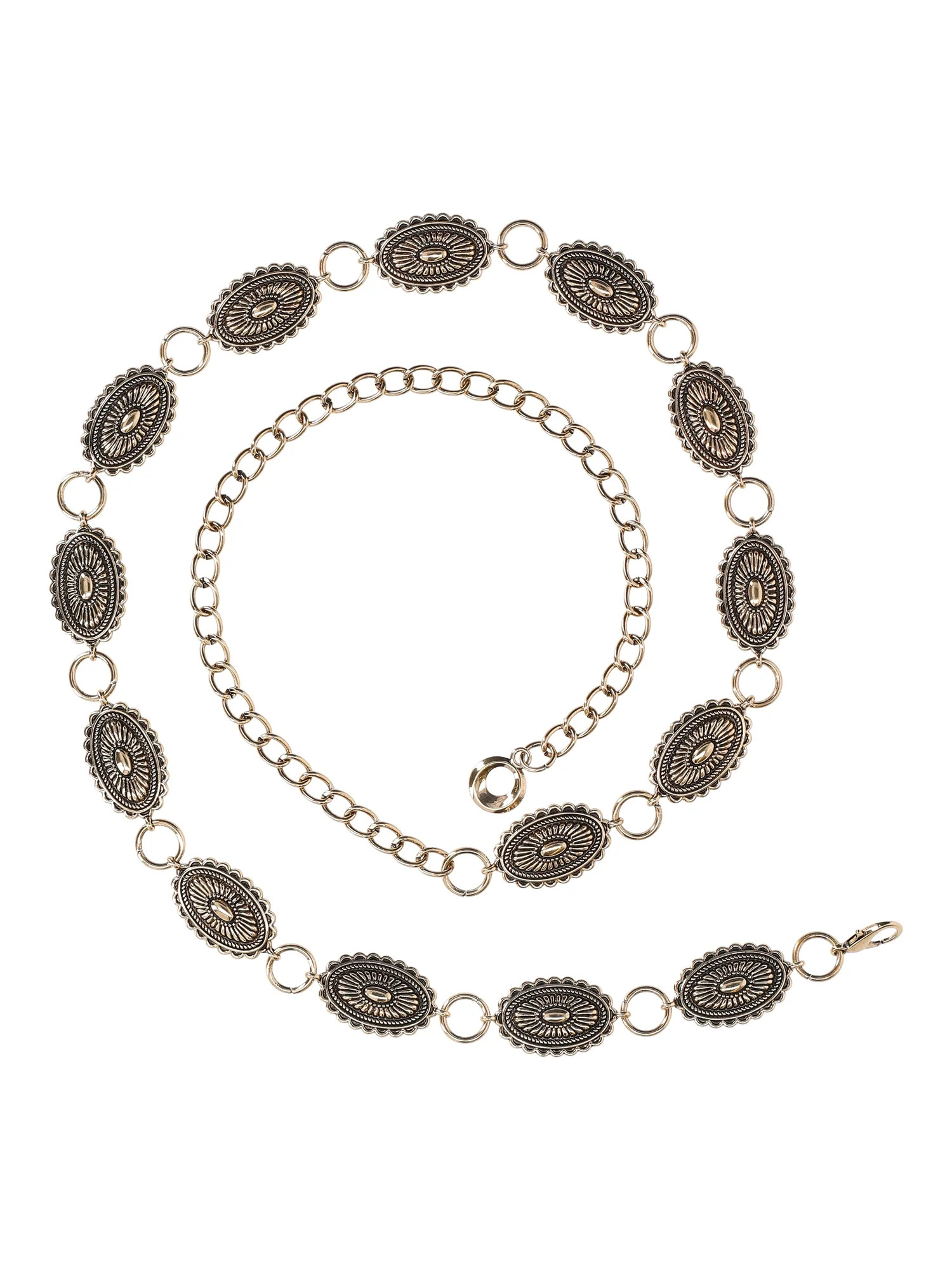 Madden NYC Women's Chain Belt, Gold, Sizes S/M-2X/3X | Walmart (US)