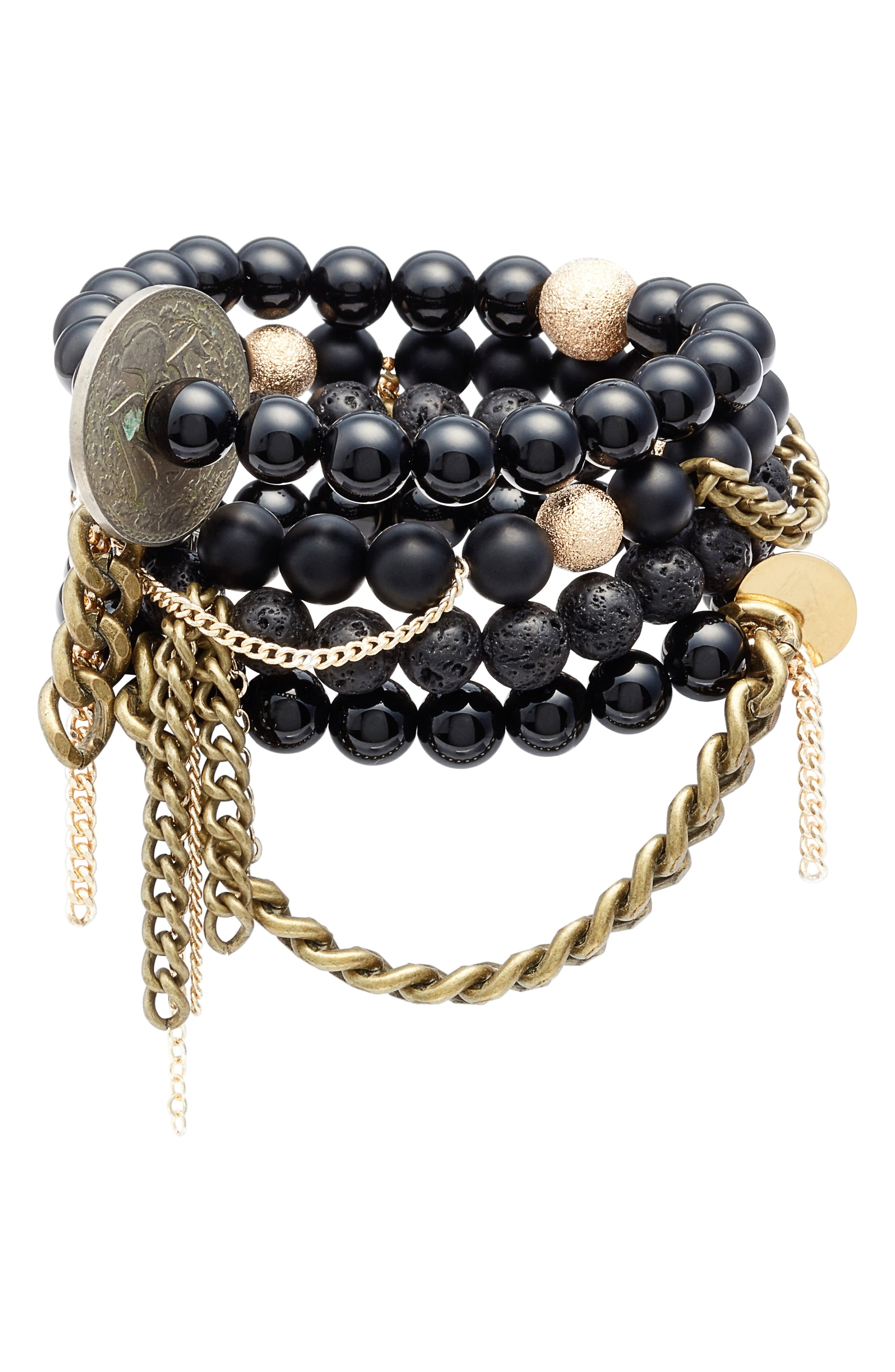 Set of 4 Bead Stretch Bracelets | Nordstrom