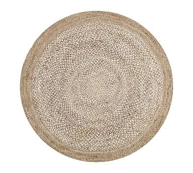 Border Round Braided Jute Rug | Pottery Barn (US)