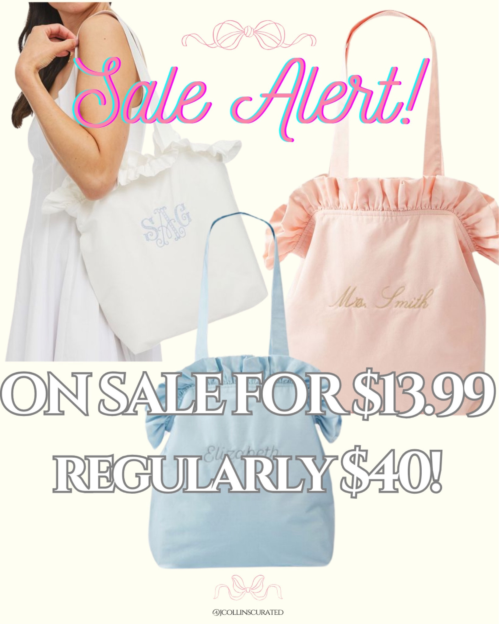 The perfect tote for #fiances #ballerinas #preppystyle #monogram #markandgraham #ruffles #girlyswirly

#LTKwedding #LTKsalealert #LTKkids