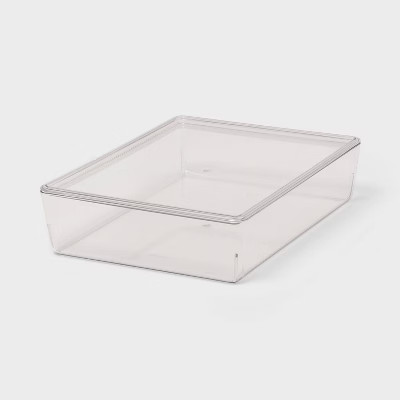6L Stacking Clear Bin with Lid - Brightroom™: PET Material, Stackable Storage for Crafts & Clea... | Target
