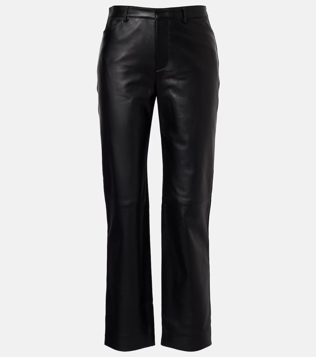 Leather cropped straight pants | Mytheresa (US/CA)