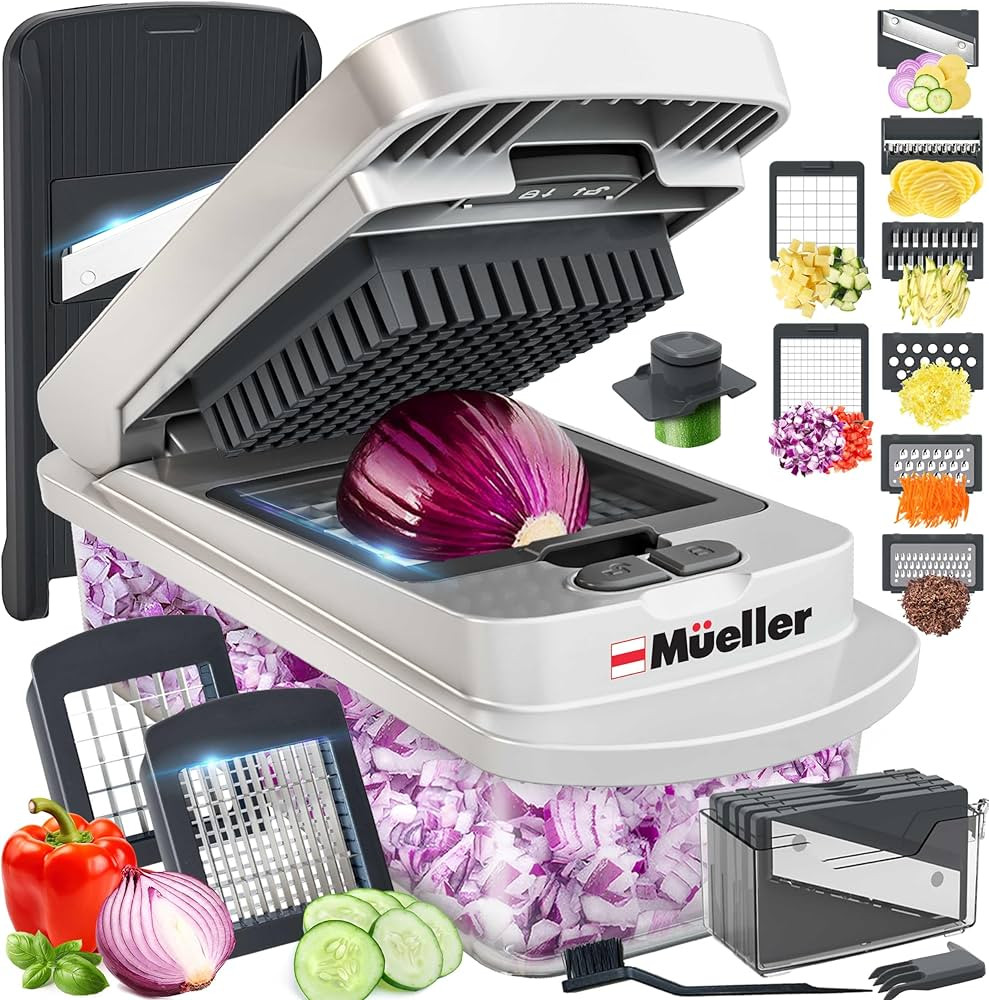 Mueller The Real Original Pro Chopper since 2013 Vegetable Chopper Mandoline Slicer, 8 Blade Food... | Amazon (US)