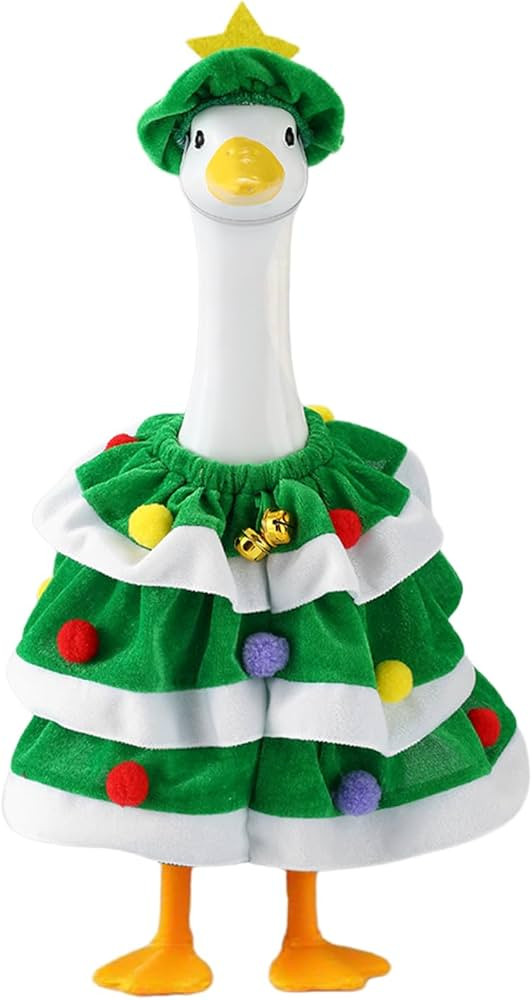 Christmas Porch Goose Outfits with Bells, 2 Pcs/Set Lawn Cement Goose Clothes, 23" Patio Yard Gar... | Amazon (US)