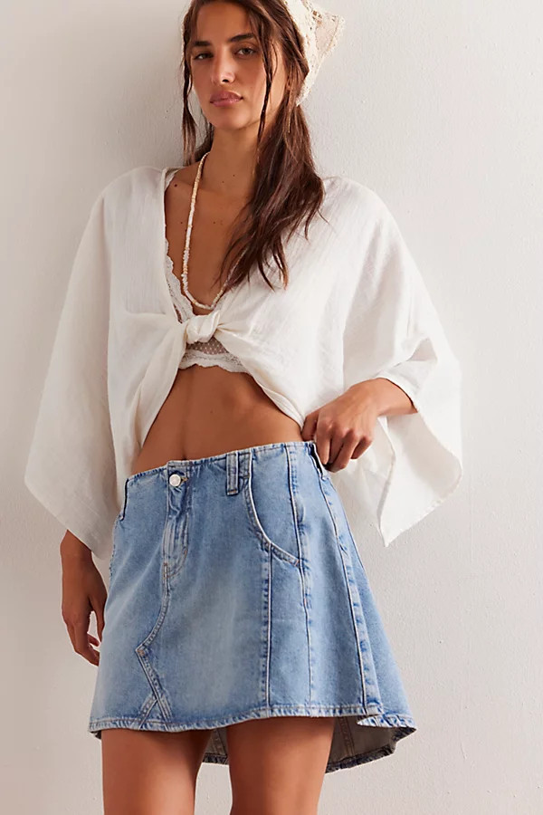 We The Free Pencil Me In Denim Mini Skirt | Free People (Global - UK&FR Excluded)