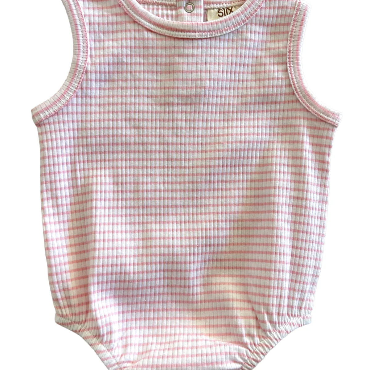 Pink Stripe / Organic Ribbed Dune Bubble | SpearmintLOVE