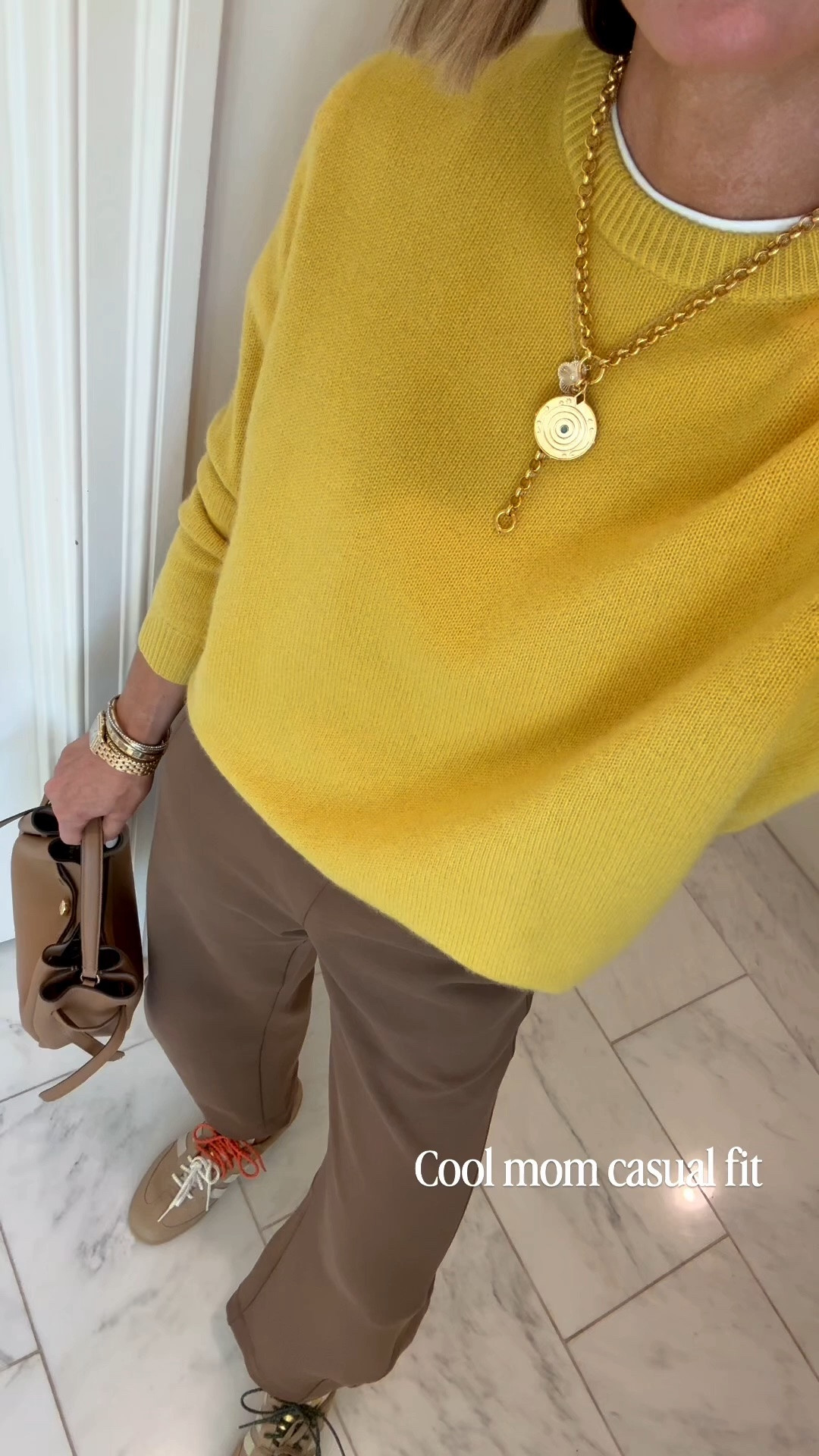 Cool mom casual outfit! 💛 These viral Ruti pants are now available in this cozy scuba material. I’m 5’7 wearing size 4 (I sized up one size!)

#LTKootd #LTKSeasonal #LTKmomlife