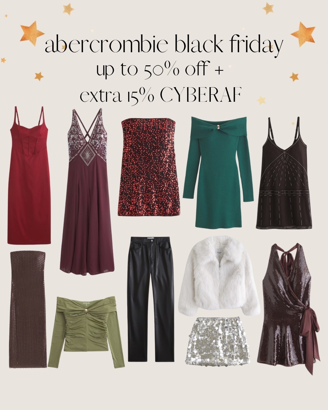 Abercrombie Black Friday holiday sale 🙌🏻🙌🏻
Up to 50% off + extra 15% off CYBERAF

#LTKCyberWeek #LTKHoliday #LTKSaleAlert