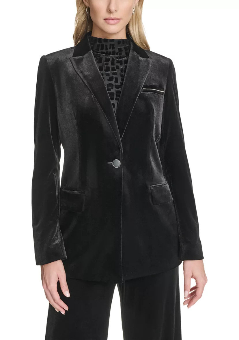 Women's 1-Button Velvet Blazer | Belk