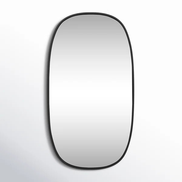 Sabine Metal Curved Oval Wall Mirror | AllModern