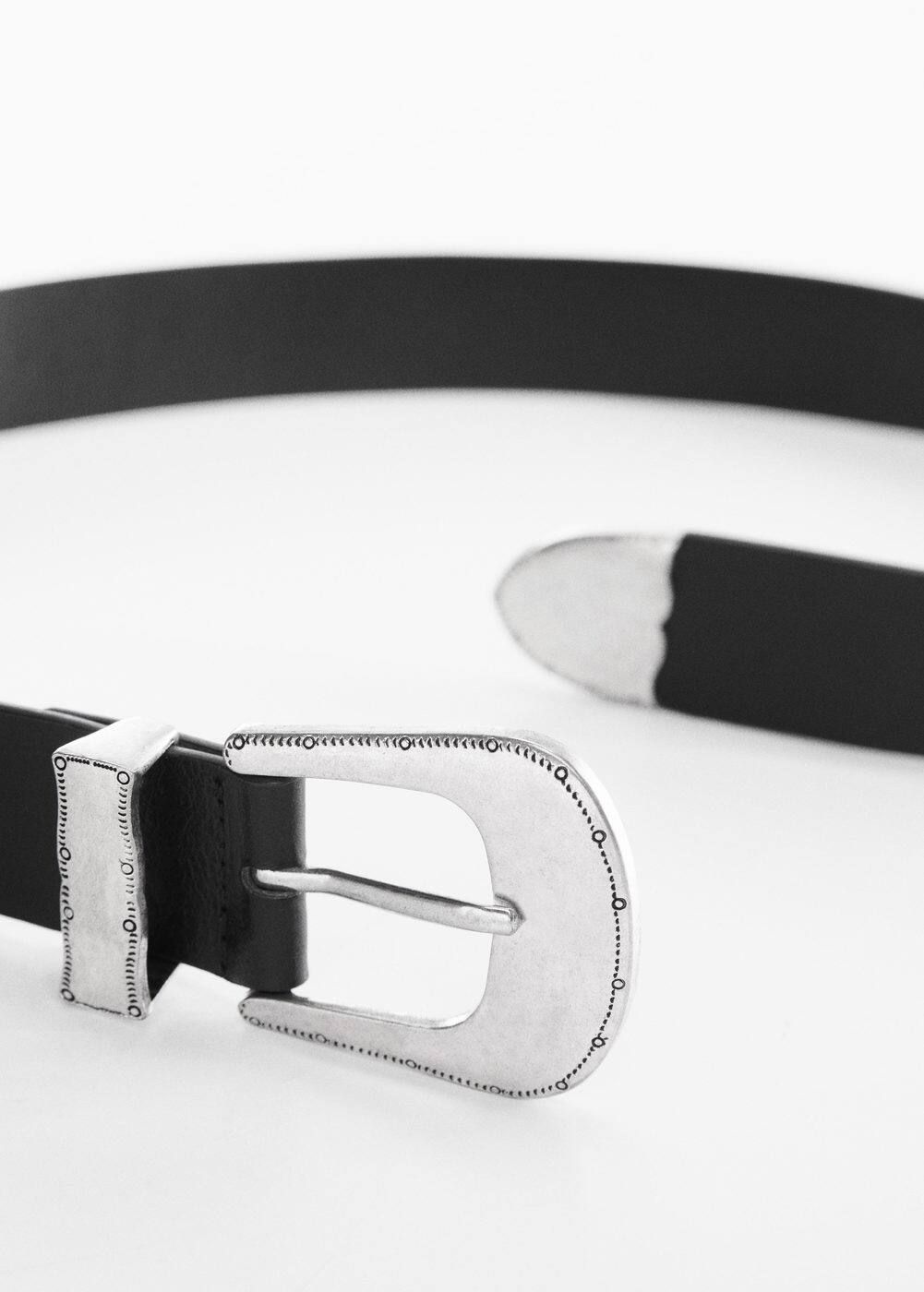 Engraved buckle belt -  Women | Mango USA | MANGO (US)