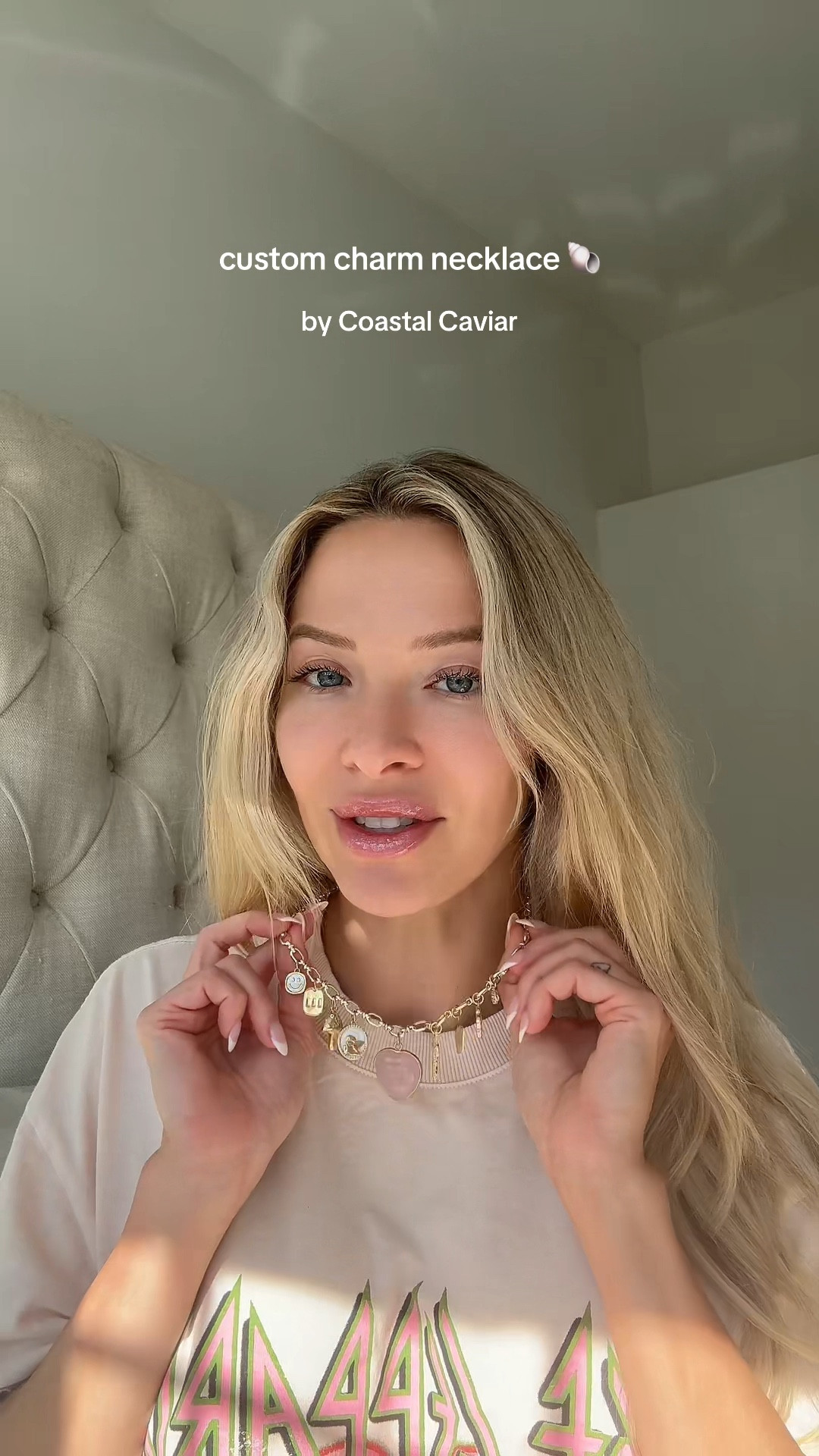 IM OBSESSED ✨ Custom Charm Necklace from Coastal Caviar 💕🐚 there’s so many charms to choose from!  I want 5 more 😍 #charmnecklace #customcharmnecklace #loveisblind #charmnecklace 

#LTKGiftGuide #LTKHoliday #LTKWatchNow