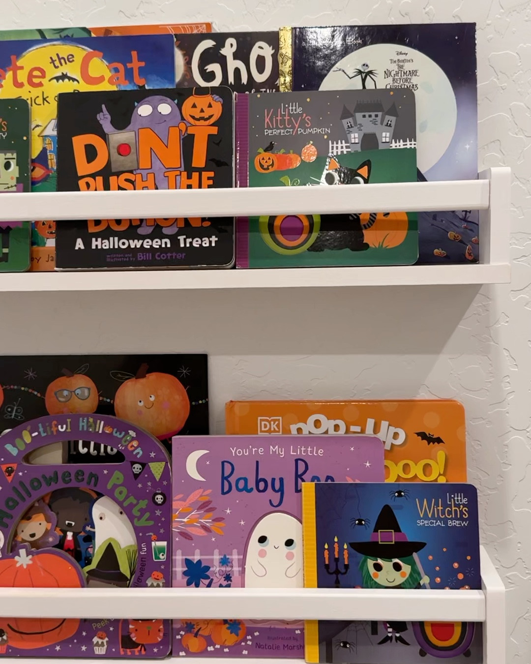 Kids book shelves filled with holiday books! Perfect to rotate through seasonal books for the kids🫶🏼


#halloween #books #seasonal #bookshelves 

#LTKHalloween #LTKSeasonal #LTKKids