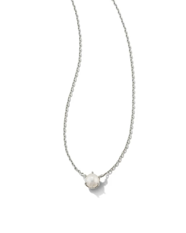Ashton Silver Pendant Necklace in Freshwater Cultured Pearl | Kendra Scott