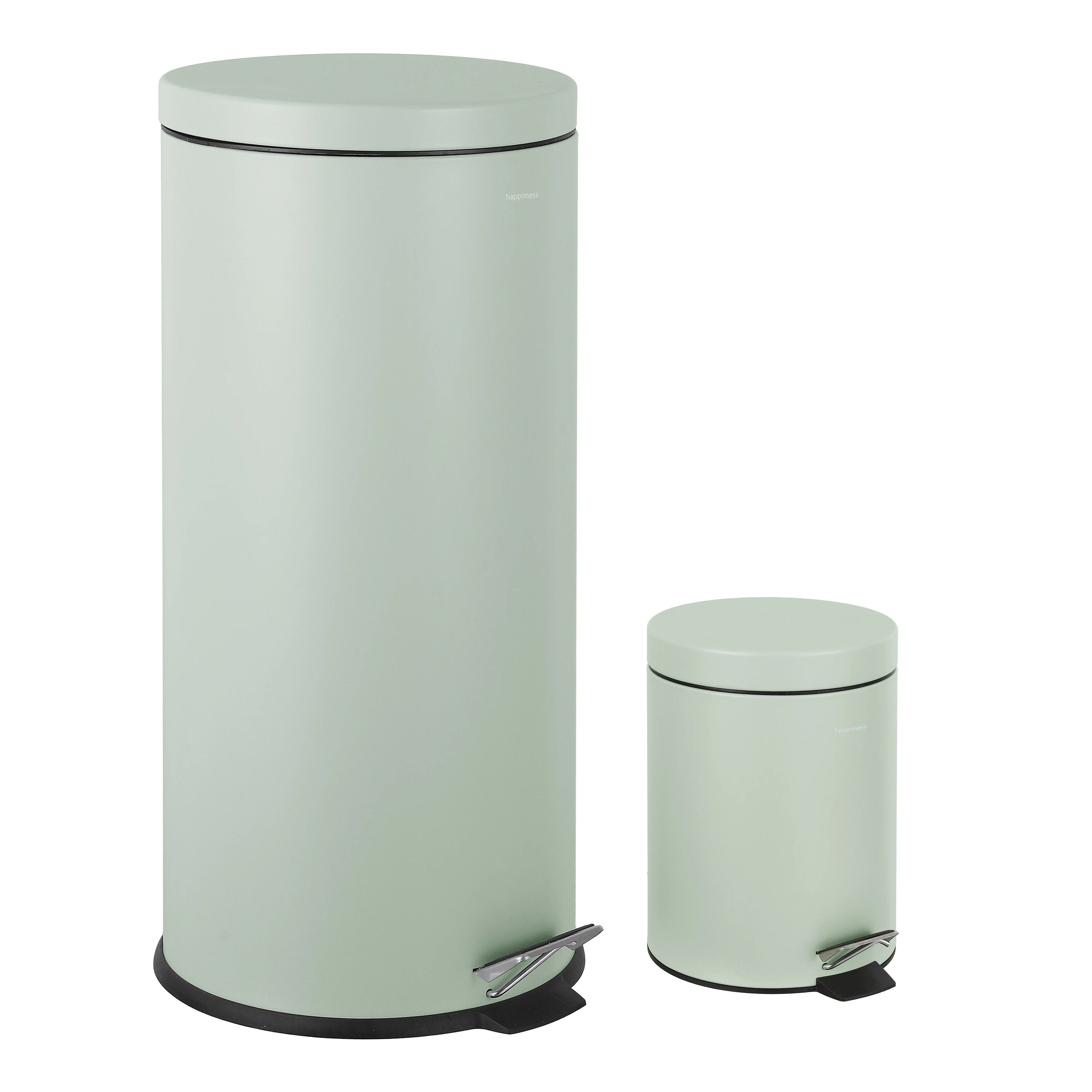 happimess 9.3 Gallon Pistachio Gelato Metal Indoor Kitchen Step Trash Can in Green | HPM1000C | Lowe's