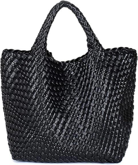 Fashion Woven Bag Shopper Bag Travel Handbags and Purses Women Tote Bag Large Capacity Shoulder B... | Amazon (US)