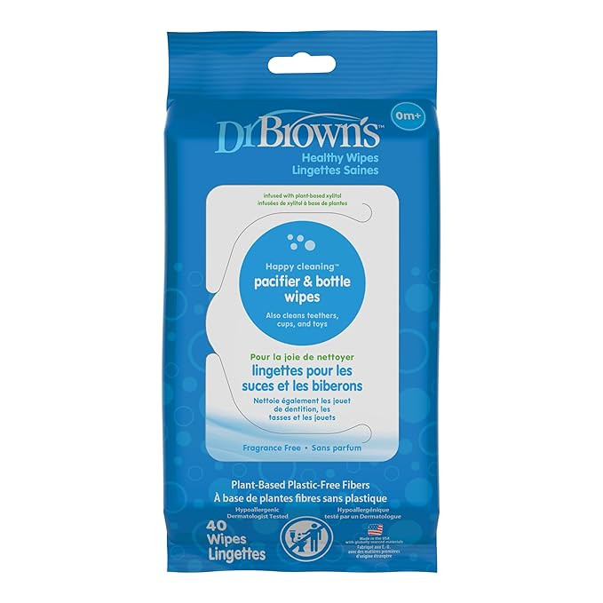 Dr. Brown's Pacifier and Bottle Wipes, 40 Count | Amazon (US)