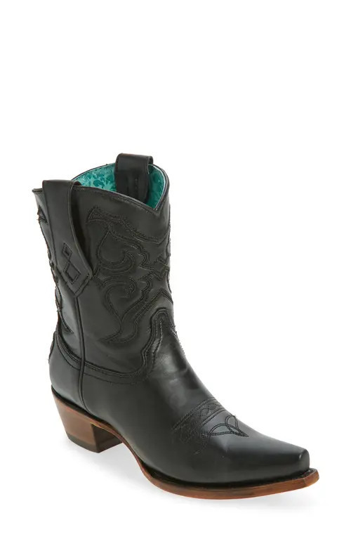 CORRAL Embroidered Western Boot in Black at Nordstrom, Size 7.5 | Nordstrom