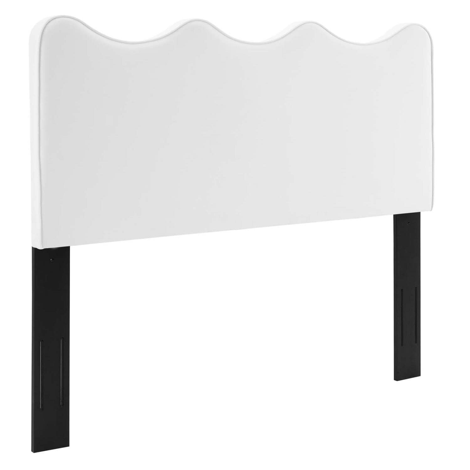 Modway Athena Performance Velvet Headboard, Full/Queen, White | Amazon (US)