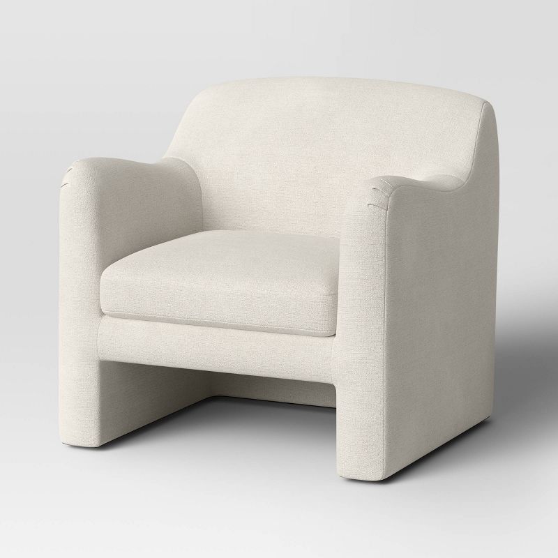 Maldone Curved Fully Upholstered Accent Chair Cream - Threshold&#8482; | Target