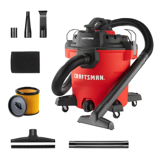 CRAFTSMAN Detachable Blower 12-Gallons 6 HP Corded Wet/Dry Shop Vacuum with Accessories Included ... | Lowe's
