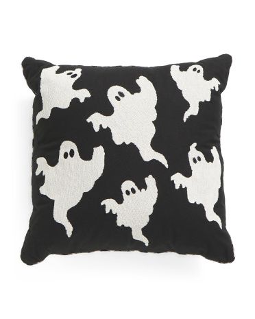 16x16 Embroidered Ghost Pillow | TJ Maxx